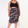Plus Size Drawstring Side Camo Skirt -Curve Elegance Shop 2022649 001 6