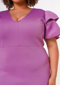 Plus Size Shoulder Flare Maxi Dress -Curve Elegance Shop 2022653 004 0