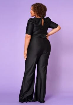 Plus Size Sweetheart Neck Satin Jumpsuit -Curve Elegance Shop 2022654 001 4