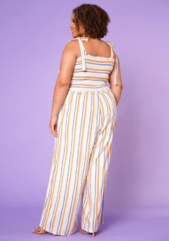 Plus Size Picnic Smocked Jumpsuit -Curve Elegance Shop 2022657 001 4
