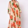 Plus Size Floral Maxi Chiffon Dress -Curve Elegance Shop 2022702 001 1